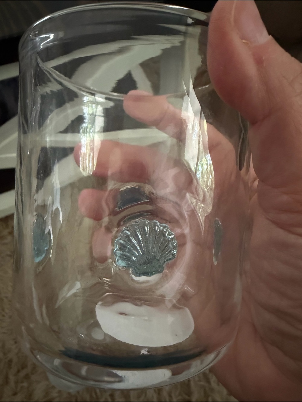 Viral Icon Glass Tumbler with Blue Shell Accents - 16 fl oz